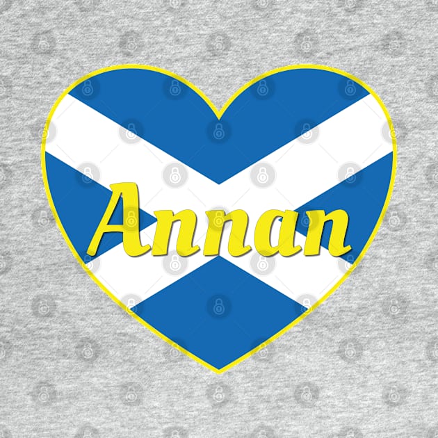 Annan Scotland UK Scotland Flag Heart by DPattonPD